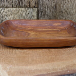 Cherry wood bowl with handles