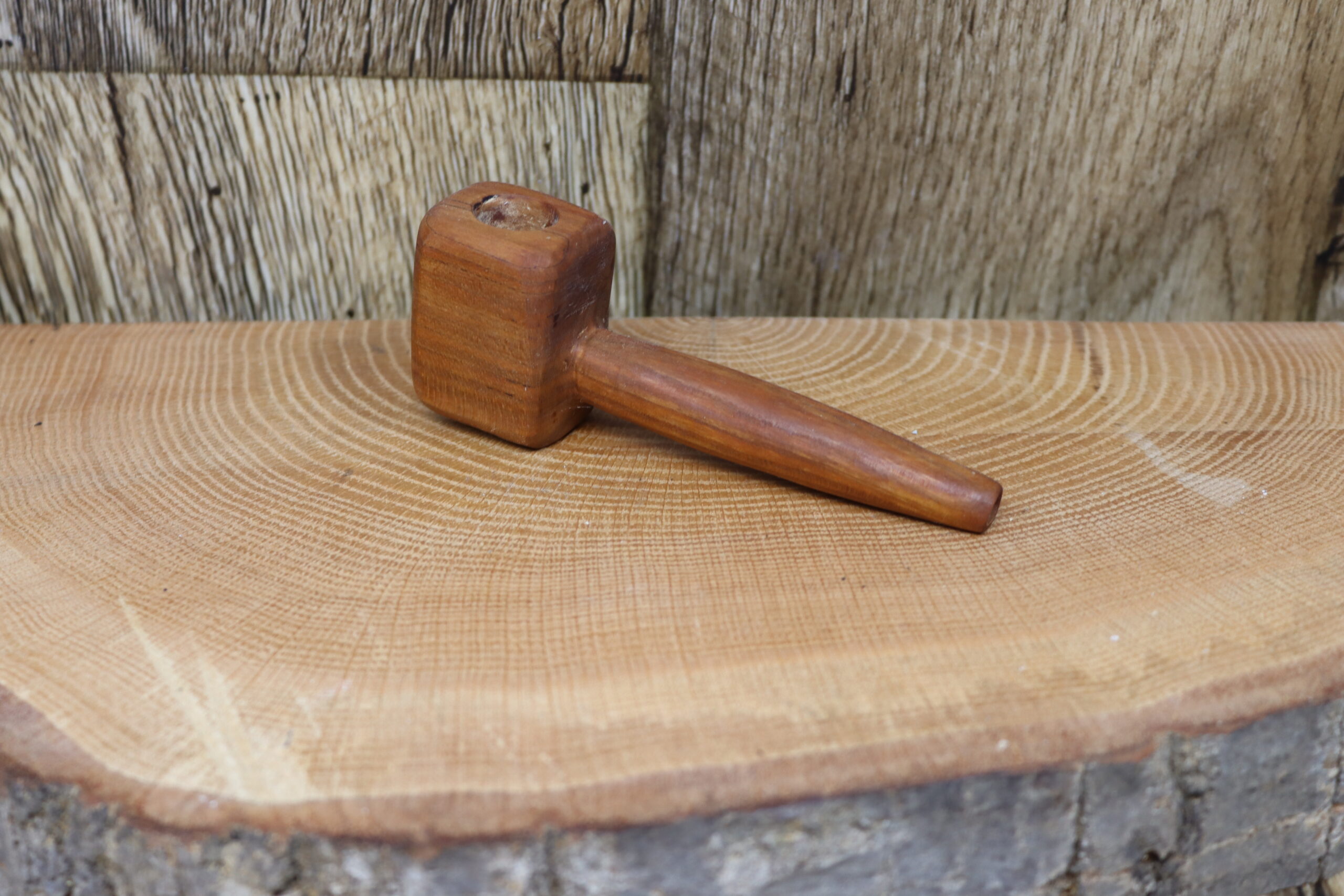 Cherry wood tobacco pipe rectangle
