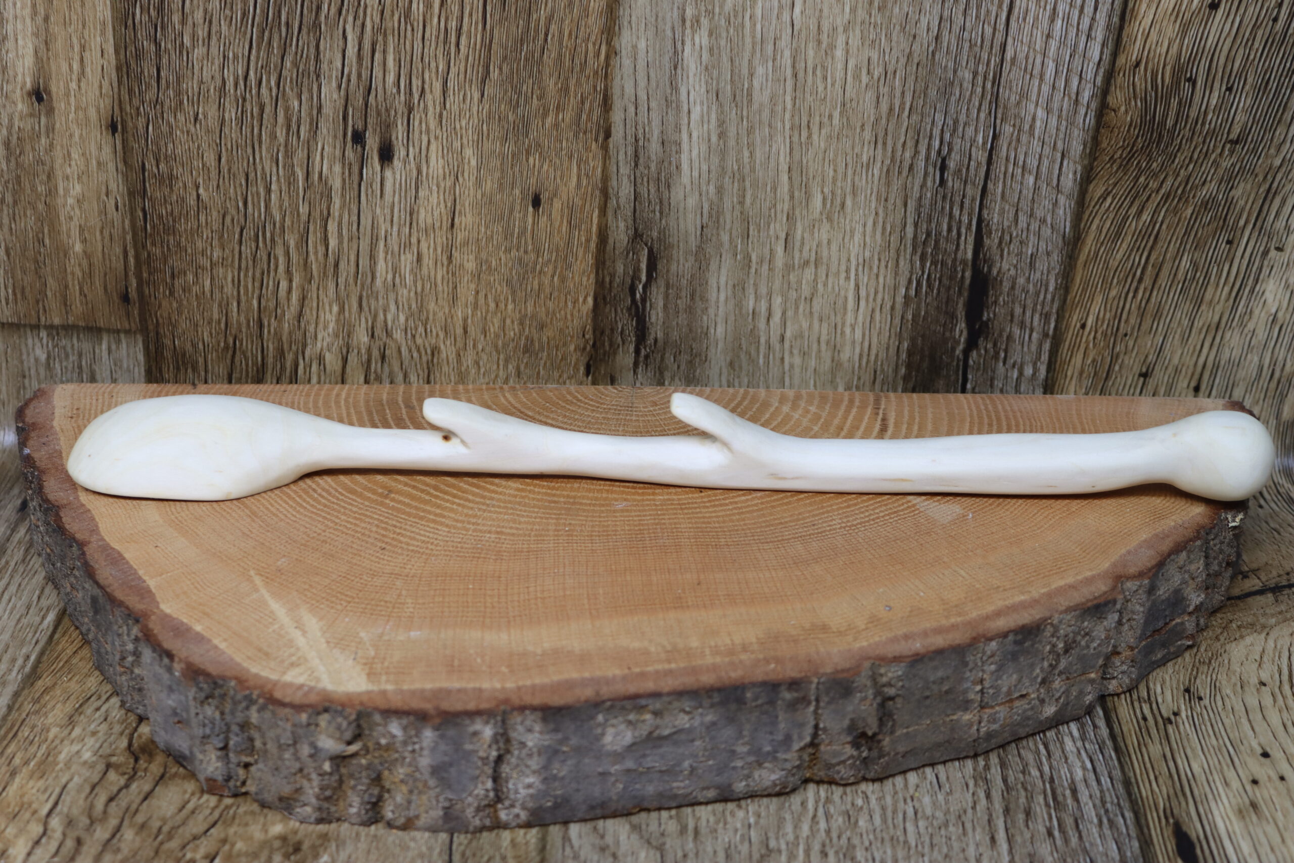 Basswood rounded handle hand carved