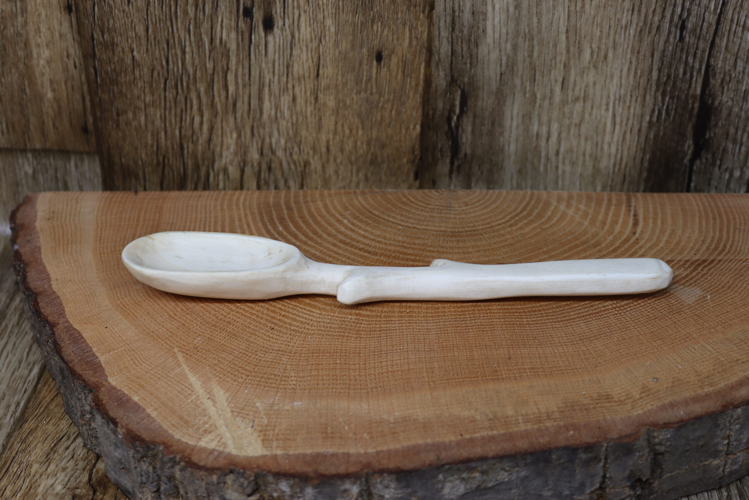 Basswood "stick" detailed spoon