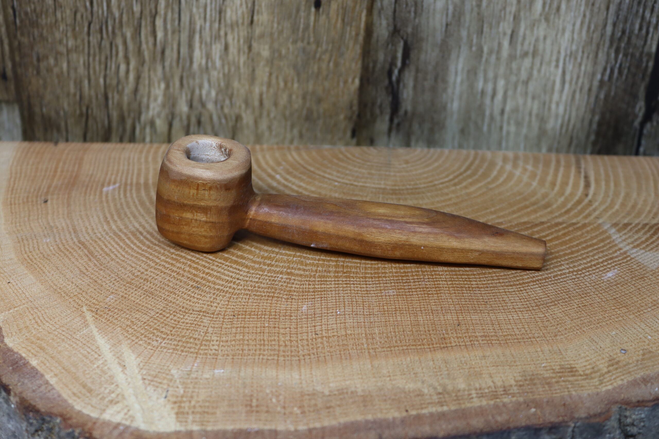 Cherry wood tobacco pipe